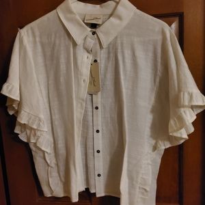 Brand new Universal thread white shirt. Size large